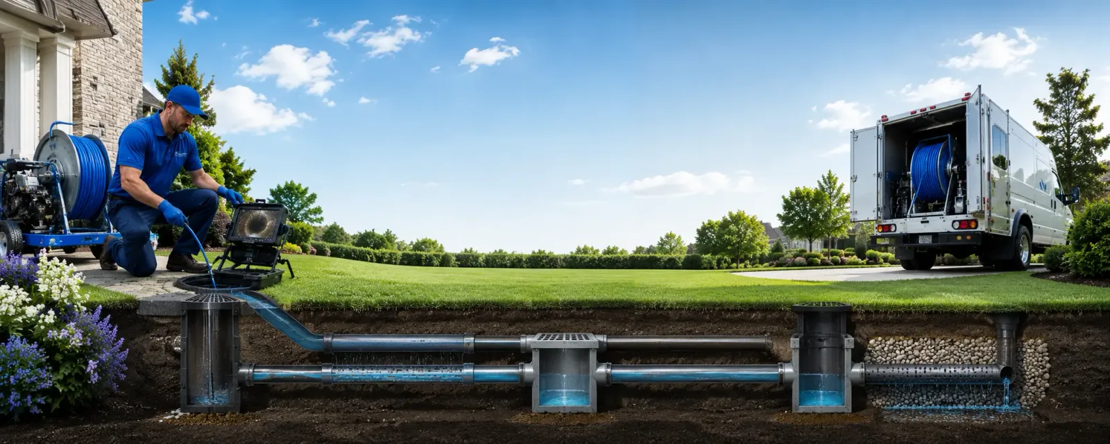Outdoor drain cleaning information for New York Mills, NY